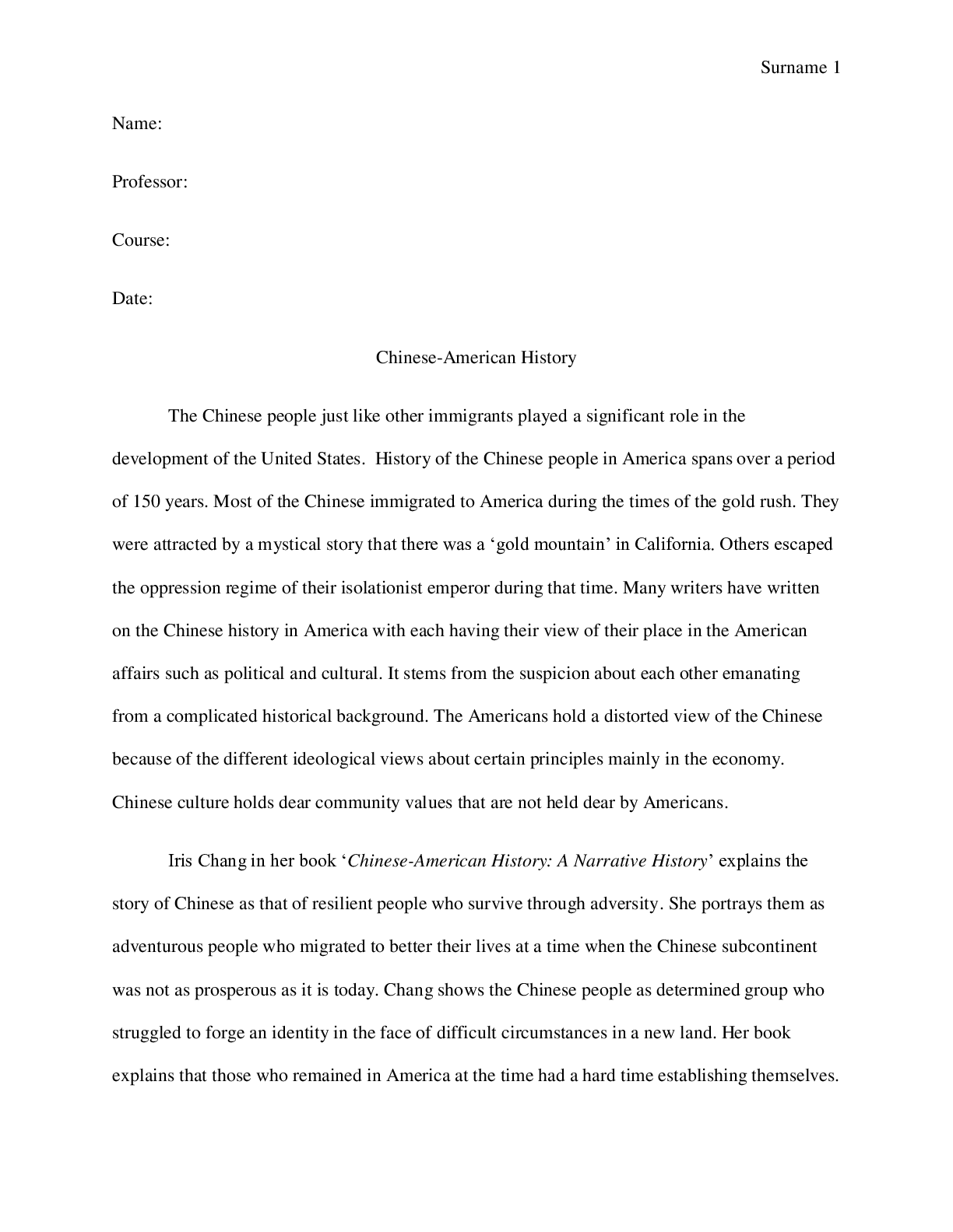 Preview image for Chinese-American History